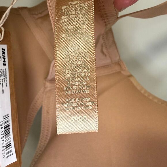C42 Skims wireless form T-shirt bra color clay size 34DD NWT - Picture 7 of 11